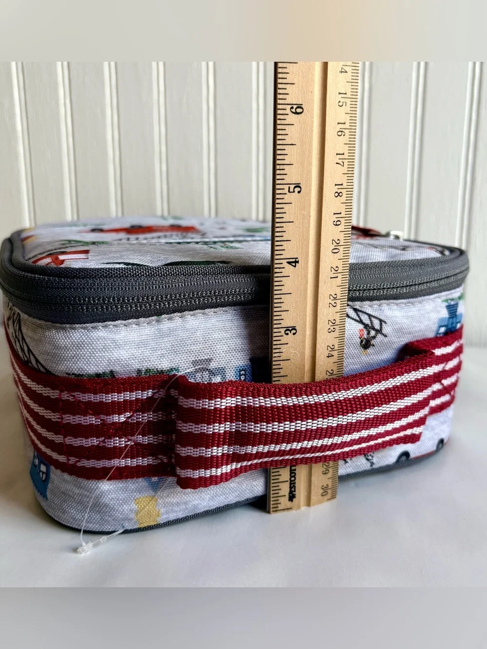 New Pottery Barn Kids Fire Truck Lunch Box Personalized Carter Fireman Lunchbox